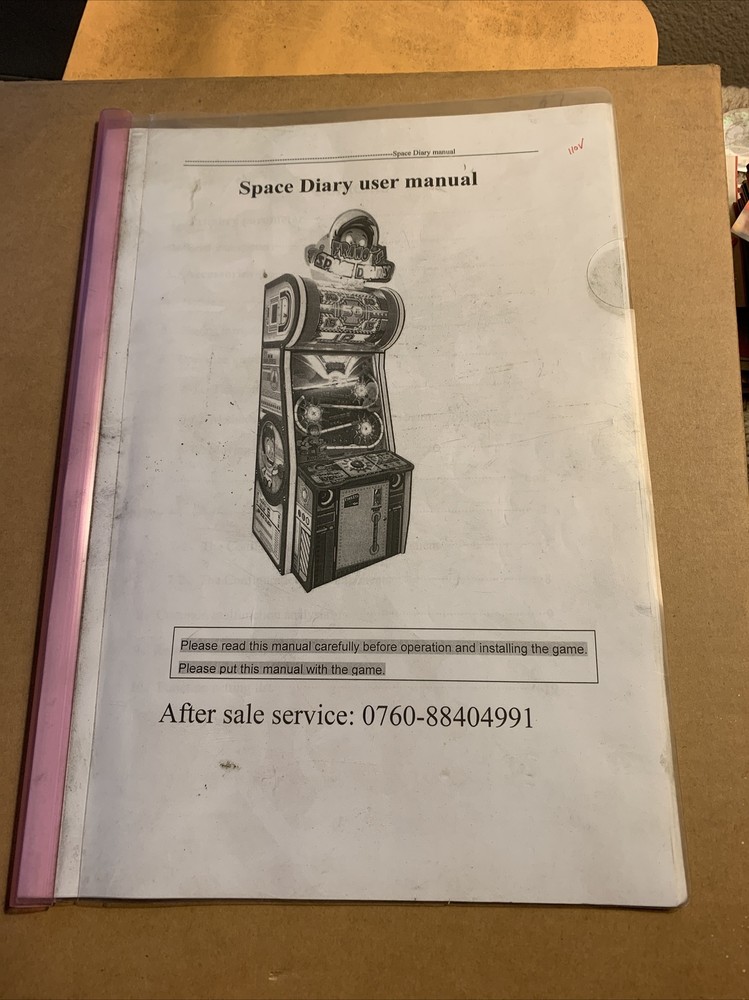original  arcade video game owners manual Space  Diary￼