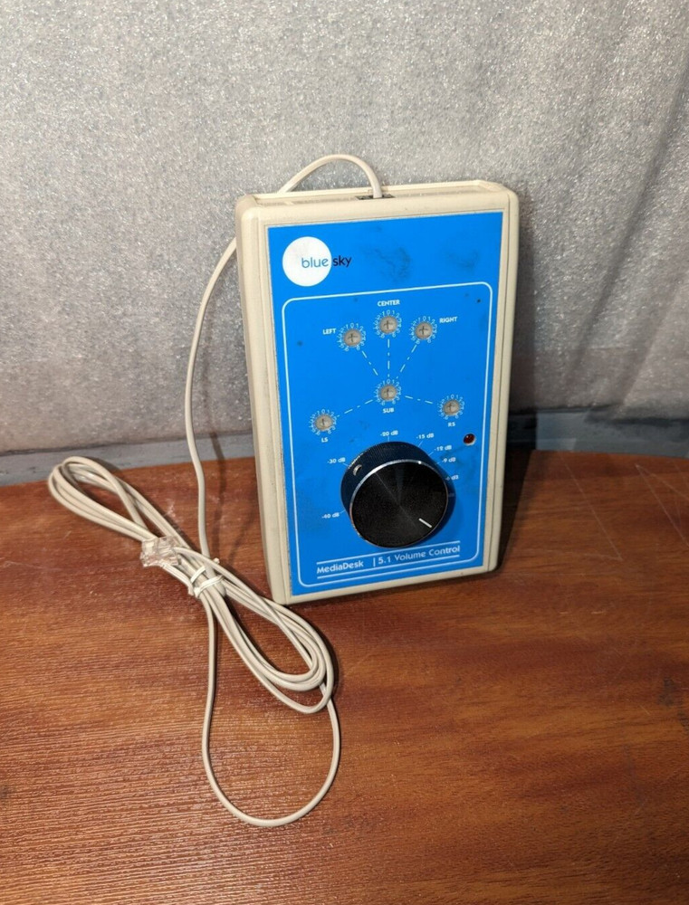 Blue Sky MediaDesk 5.1 Volume Control, Blue- Pre-owned.