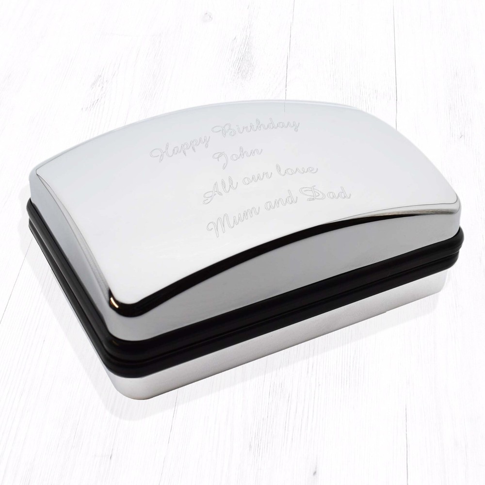 Smart Phone Cufflinks Presented in a Personalised Cufflink Box