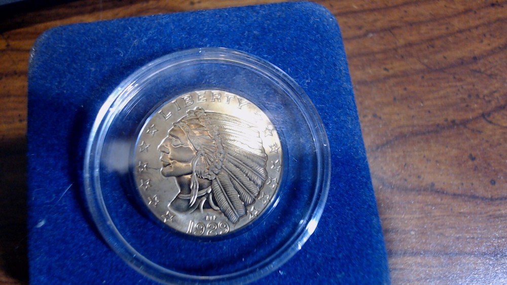 1929 LIBERTY INDIAN HALF EAGLE $5 Five Dollar Commemorative Gold Coin COPY