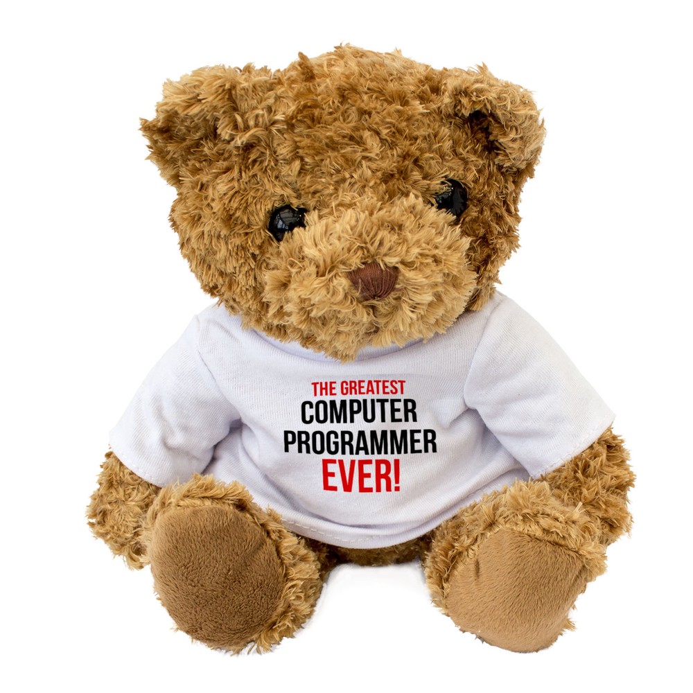 NEW - GREATEST COMPUTER PROGRAMMER EVER - Teddy Bear Cute - Gift Present Award