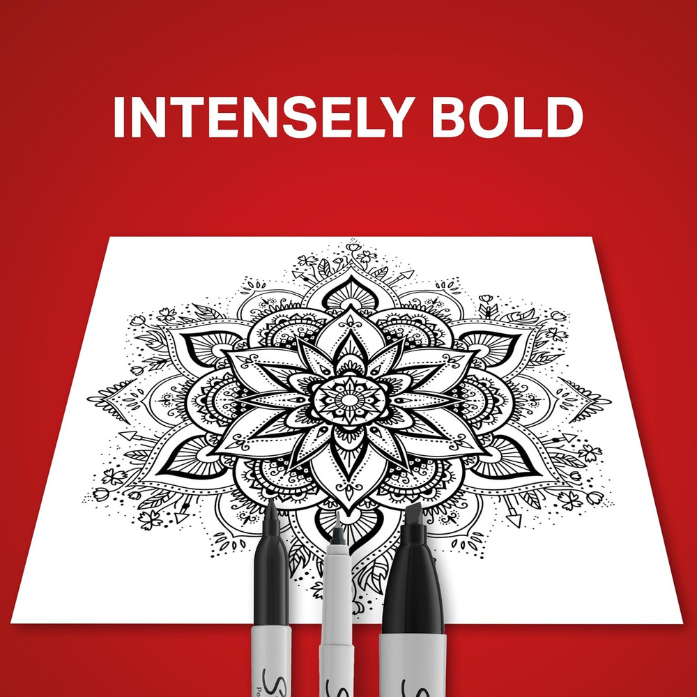 Permanent Markers Variety Pack, Includes Chisel, Fine, and Ultra-Fine Tips, Mark