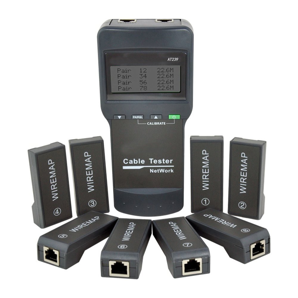 NF-8108M NetWork Lan Cable Tester Wire Length Tester 8 Remote Units Check Error