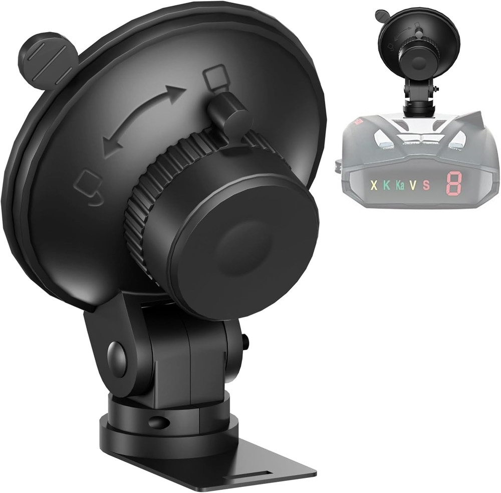 Cobra Radar Mount, Suction Cup Holder for Windshield & Dashboard, Compatible wit