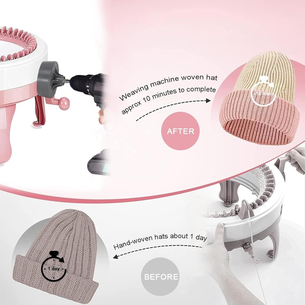 Knitting Machine Adapter, Quick Knit Replaceable Crochet Machine Adapter with...