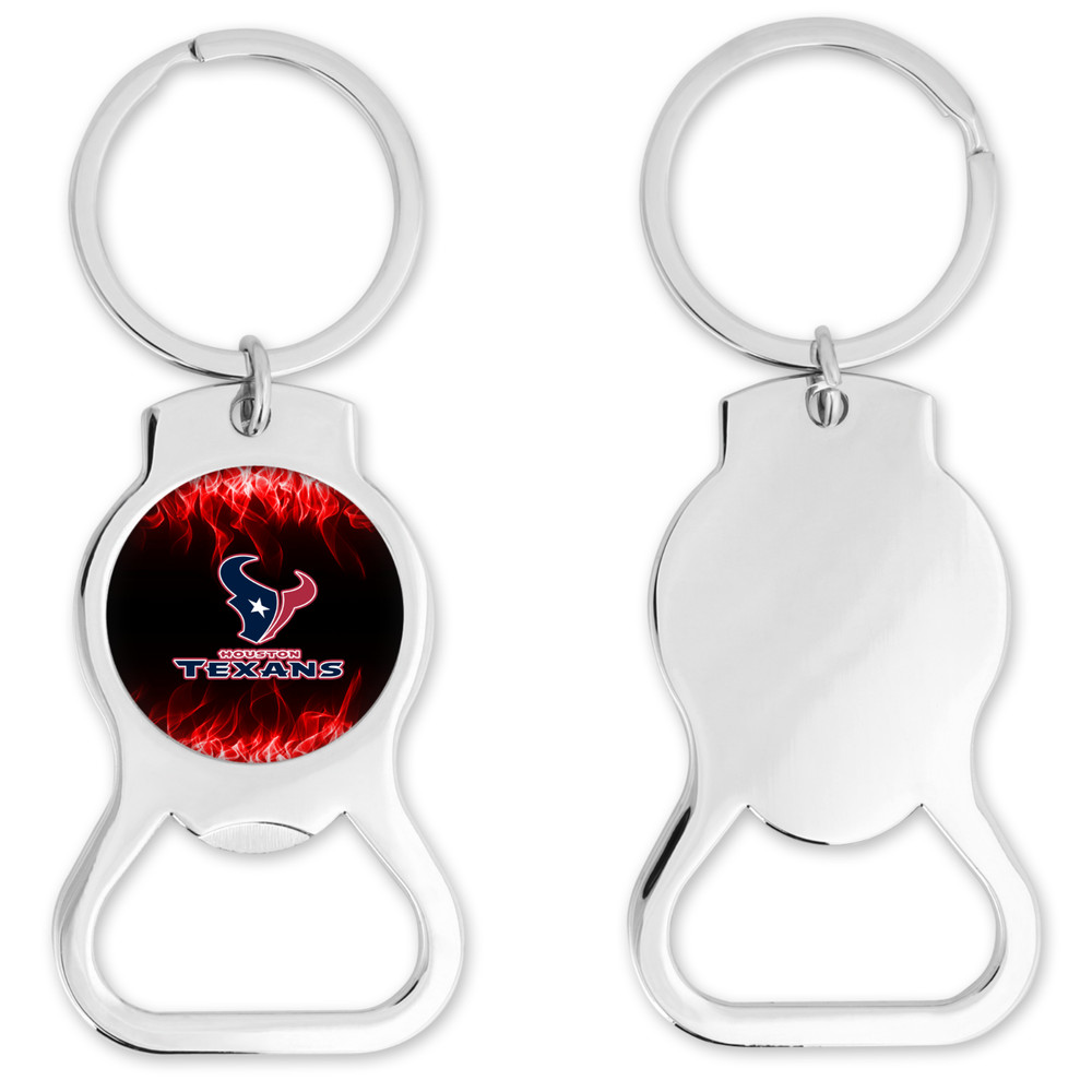 Houston Texans Bottle Opener Keychain Round