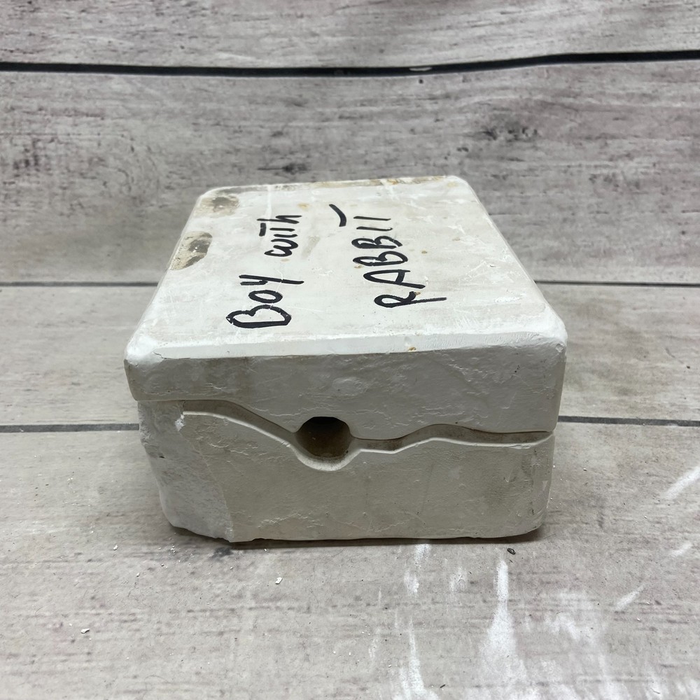 Unbranded Ceramic Slip Casting Mold Boy With Rabbit