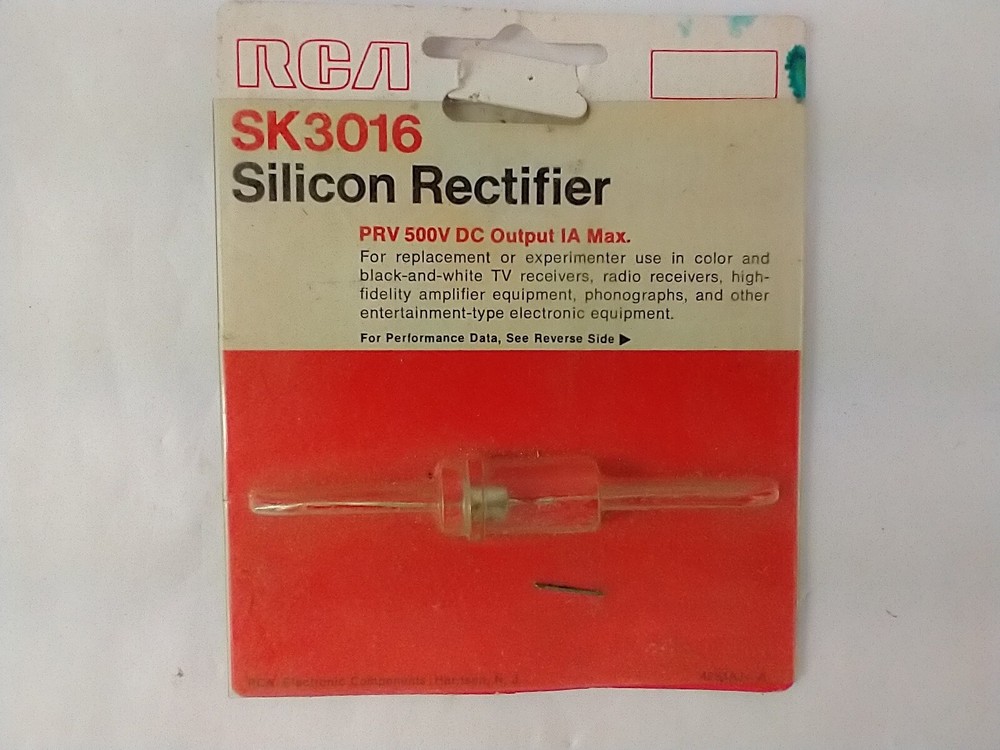 SK3016  RCA SILICON RECTIFIER PRV 500V DC Output IA Max