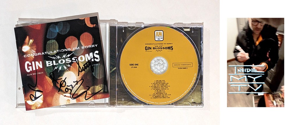 GIN BLOSSOMS signed compact disc CONGRATULATIONS I'M SORRY CD Autograph coa