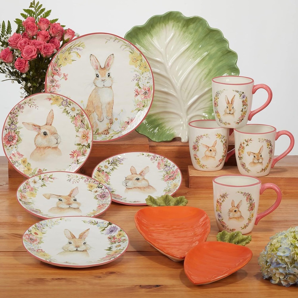 Certified International Easter Garden 16 pc Dinnerware Set, Multicolor