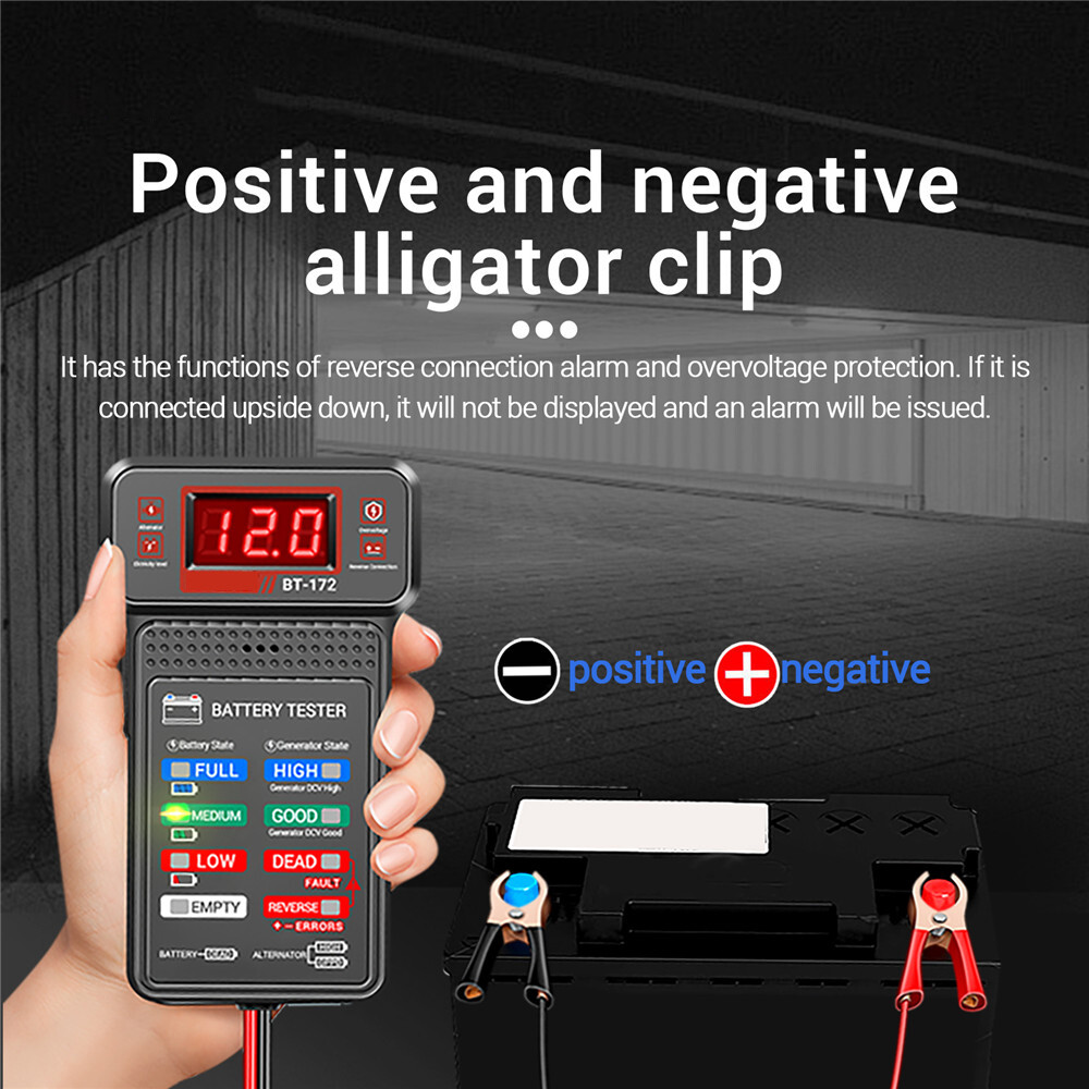12V Battery Tester Battery Load Tester Battery Analyzer Battery Status-Indicator
