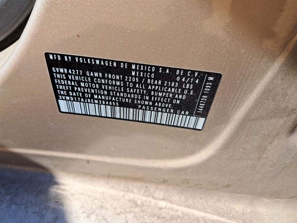 JETTA 2014 Glove Box 4840447