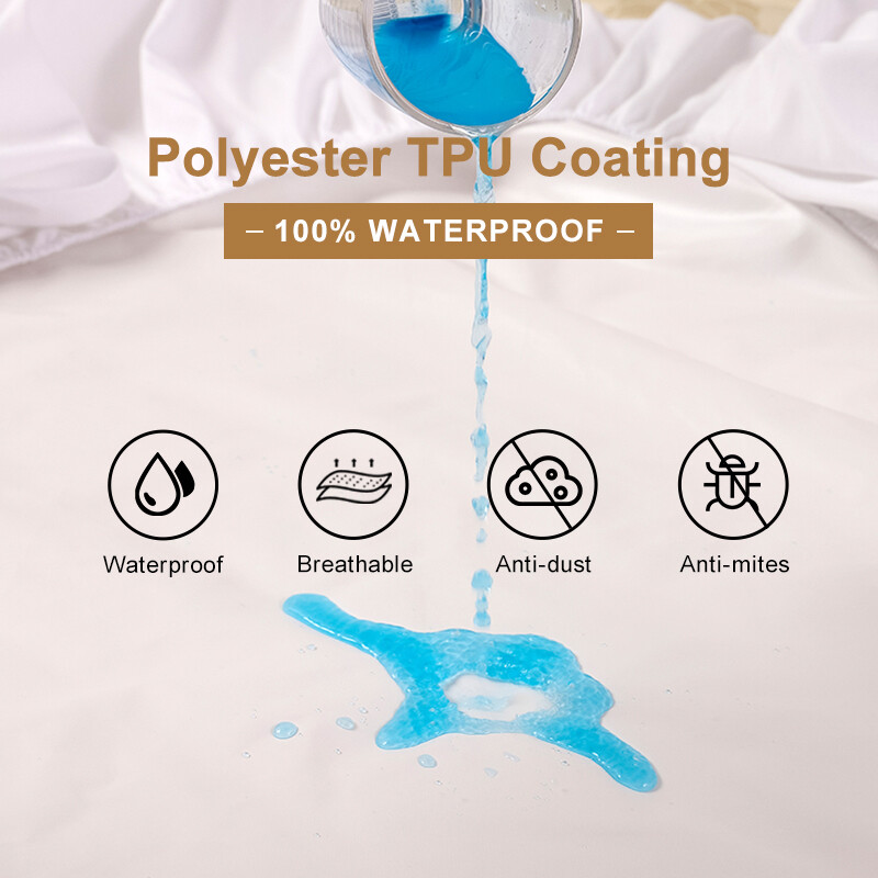Waterproof Fitted Sheet with Deep Pocket Breathable and Soft Mattress Protector