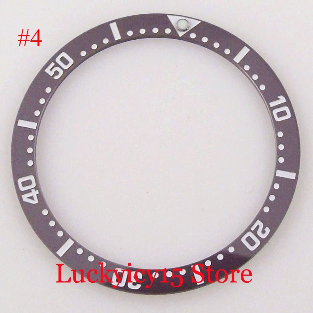 12 Hours Insert Flat 38mm*31.5mm Ceramic Watch Bezel Insert Blue/Red/Green/Black