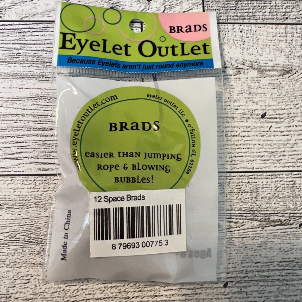 EyeLet OutLet Shape Brads 12/Pkg Space
