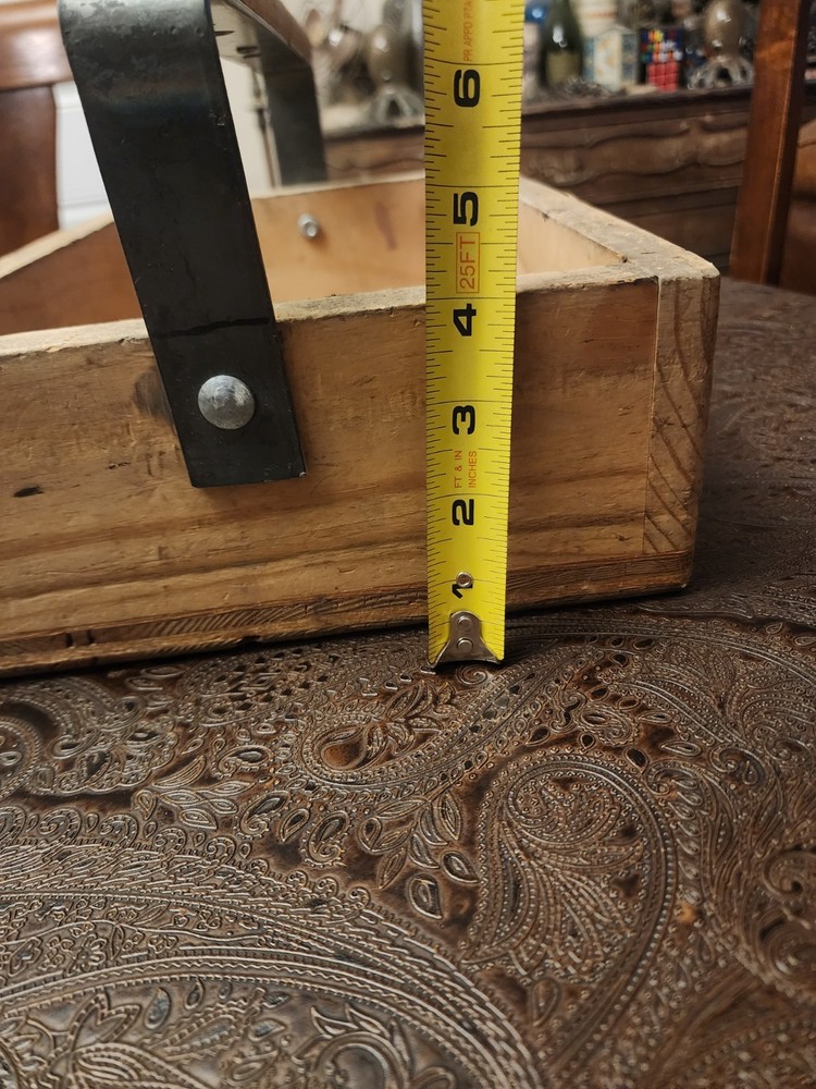 Wooden Caddy Or Tool Box. Organizer. Farmhouse, Primitive, Rustic.