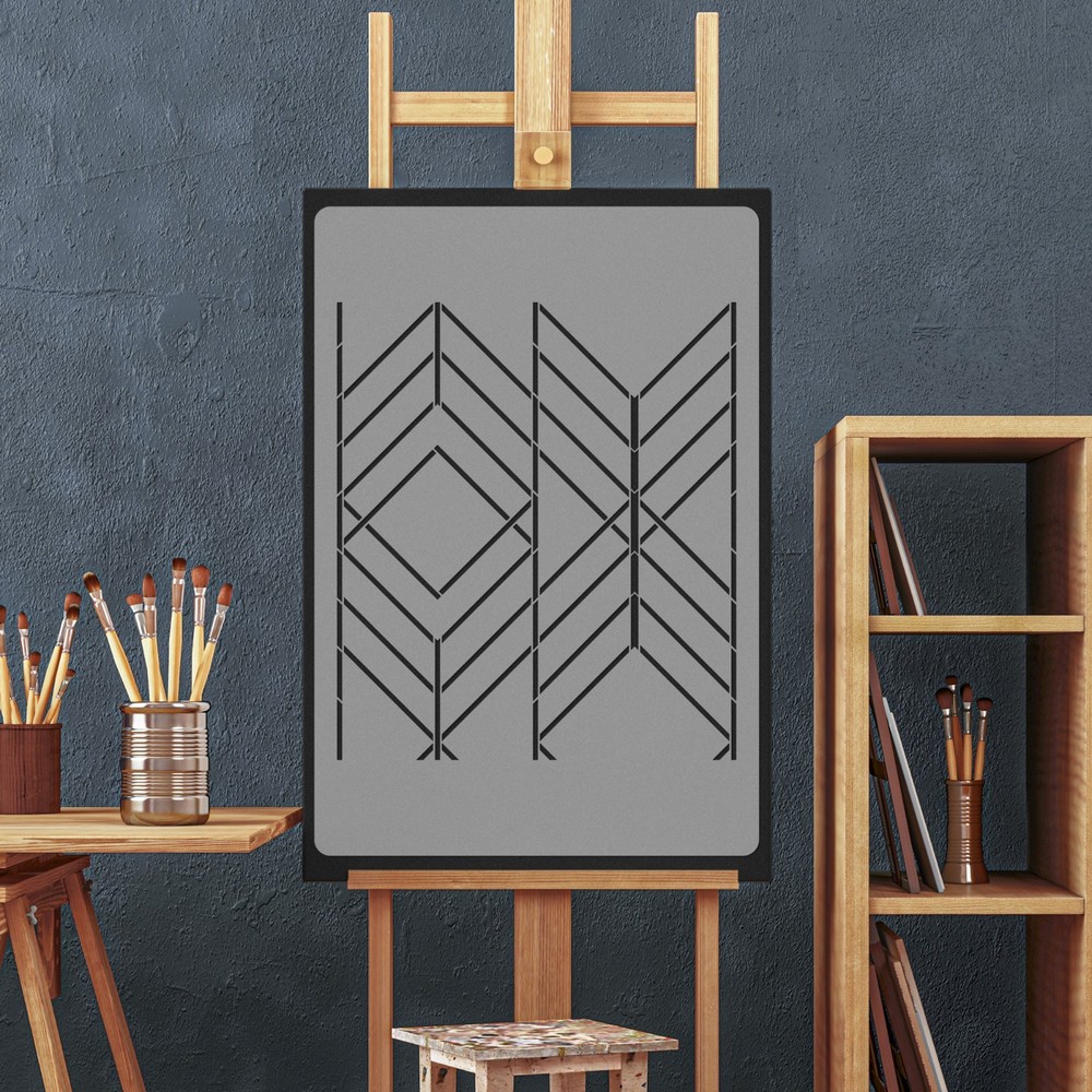 Reusable Allover Plastic Stencil // VERTICAL LINES