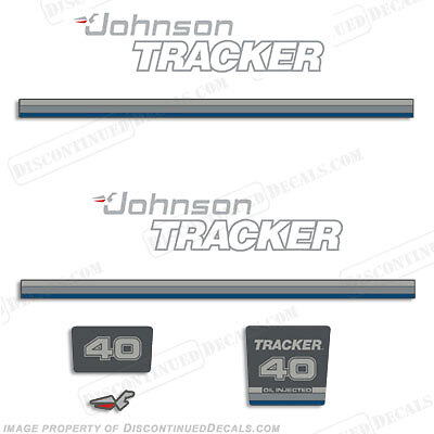 Fits Johnson 1992-1993 Tracker 40hp Decal Kit - Blue
