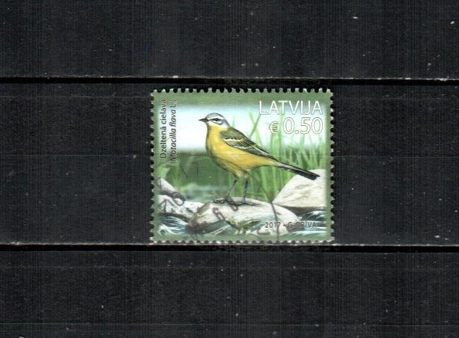 LATVIA ( 1v ) Bird F/VF Used ( 2017 ) #4