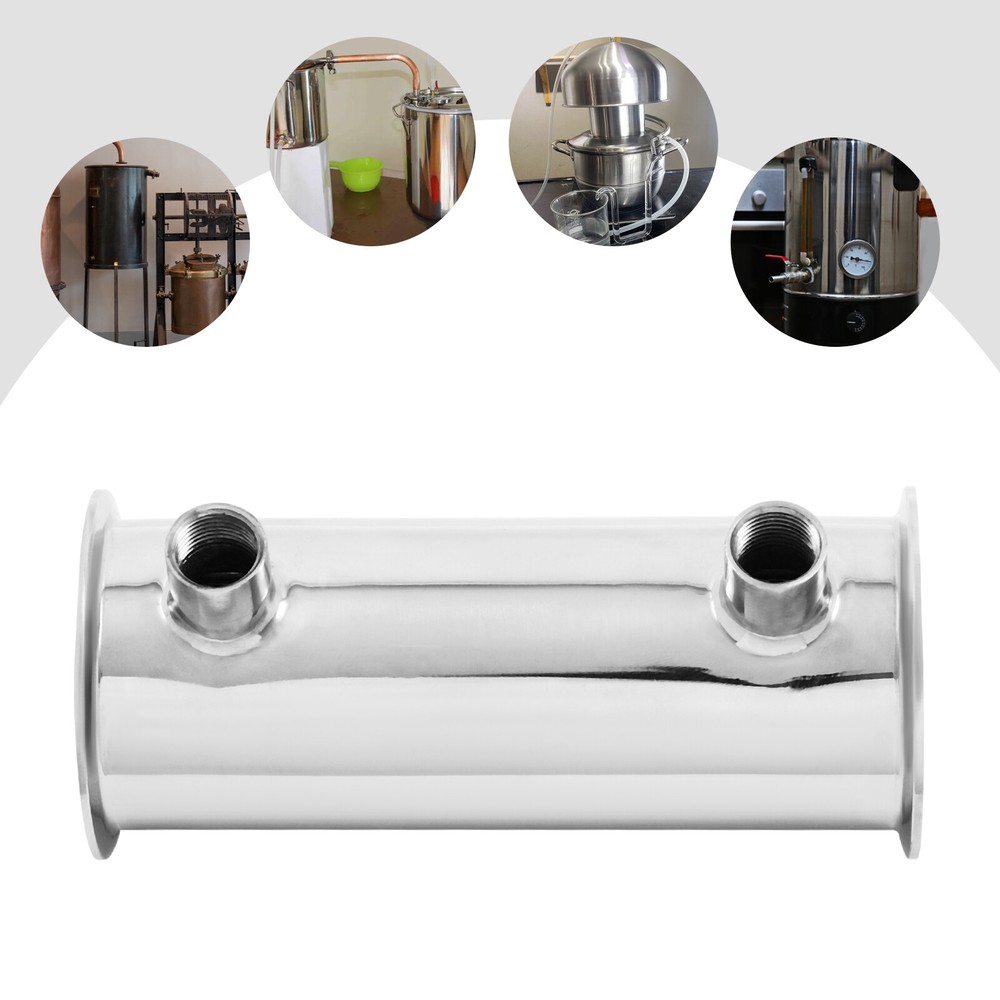 10-Hole 1/2" Female Thread Condenser Column Shape Condenser Stainless Steel