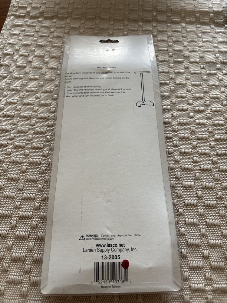 Lasco 13-2005 Tee Handle Garbage Disposal Tool - Quantity 1