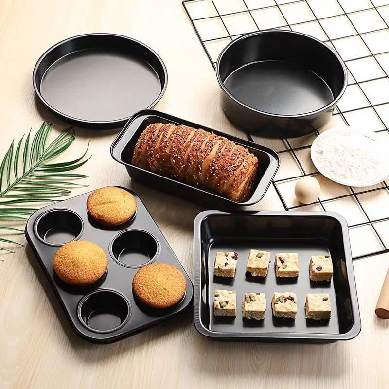 Baking Pans Set 5-Piece Toaster Oven Pans Bakeware Cooking Includes Nonstick