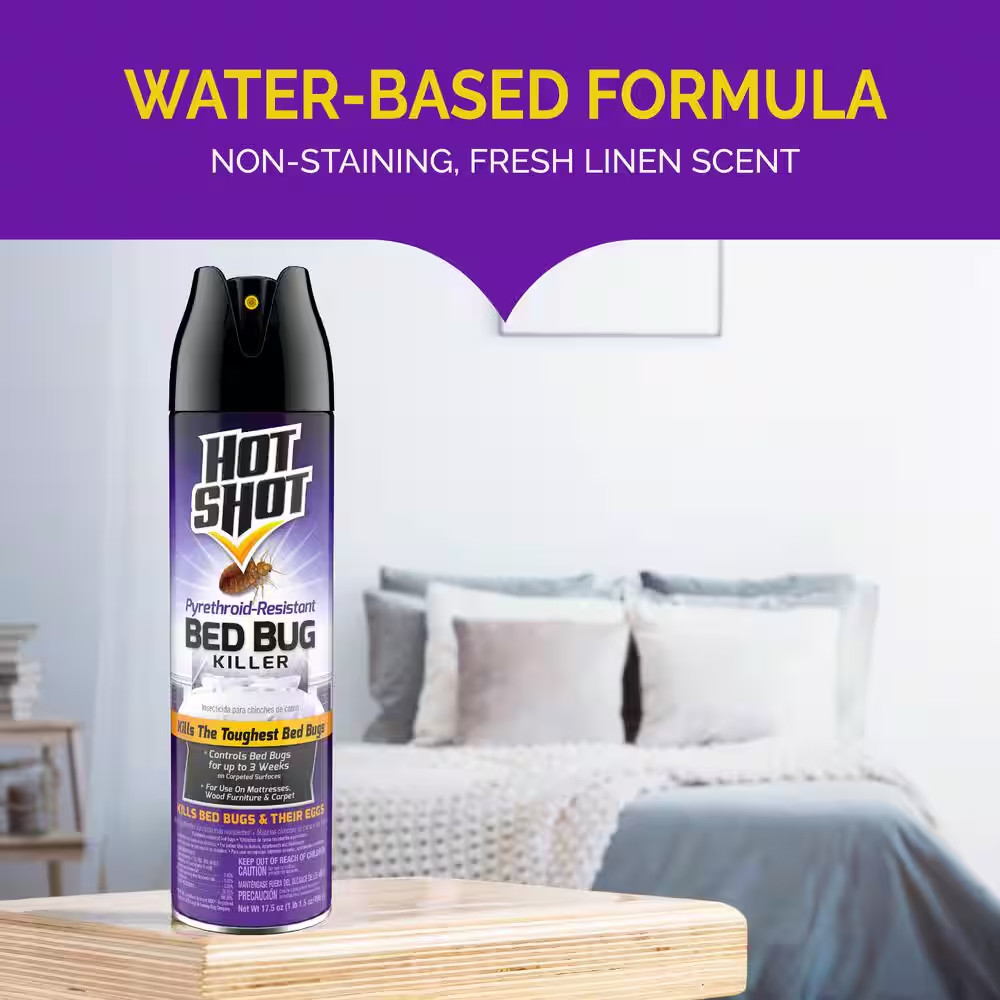 17.5 Oz. Pyrethroid-Resistant Bed Bug Insect Killer Aerosol
