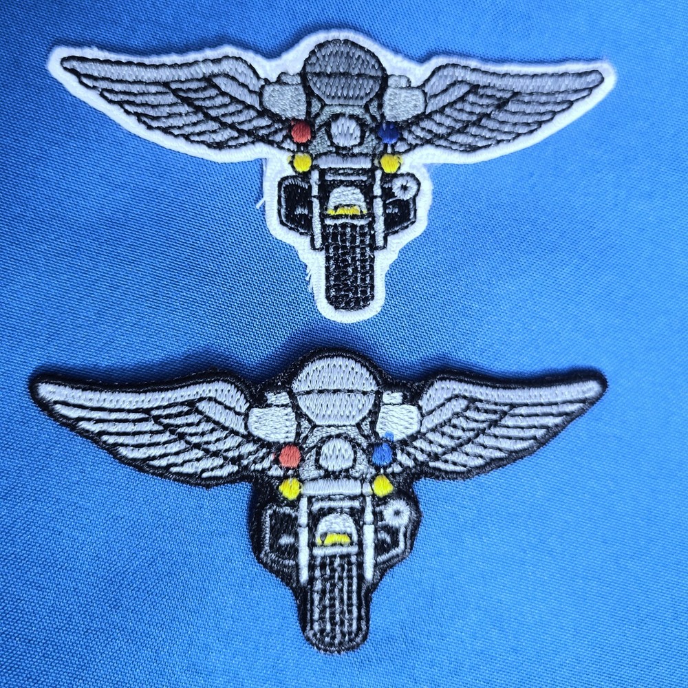 HD MOTORCYCLE WING PATCH Item #2005 Black