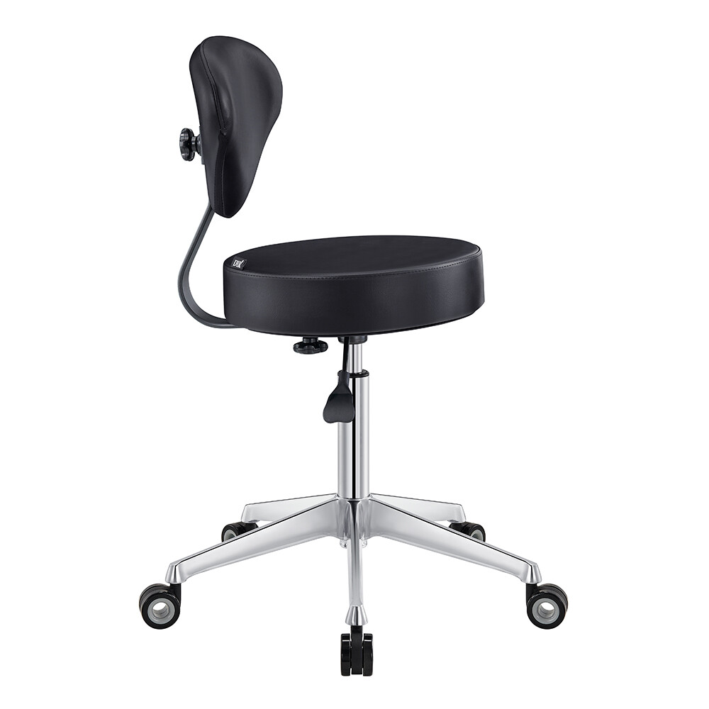 Roller Stool Medical Office All Purpose Adjustable Stool with Easy Glide Wheels