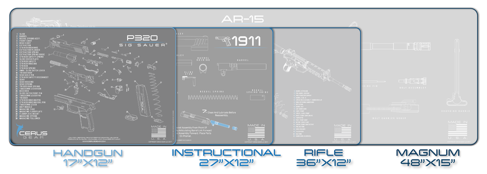 RUGER 5.7 HANDGUN SCHEMATIC GUN MAT