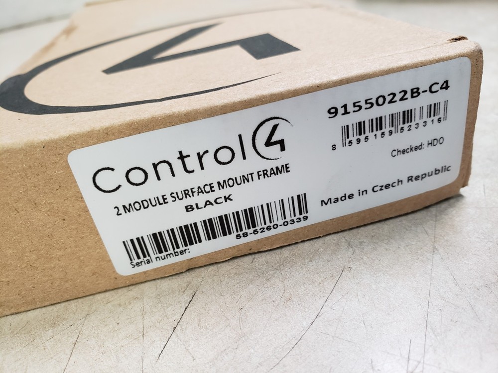 Control4 DS2 2-Module Surface Mount Frame Black C4-DS2-2M-SM-BL