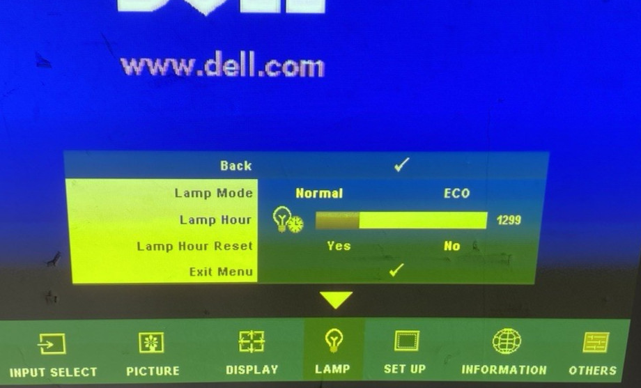 Dell 1210S Projector Black USB Flexible Display 1299 Lamp Hours