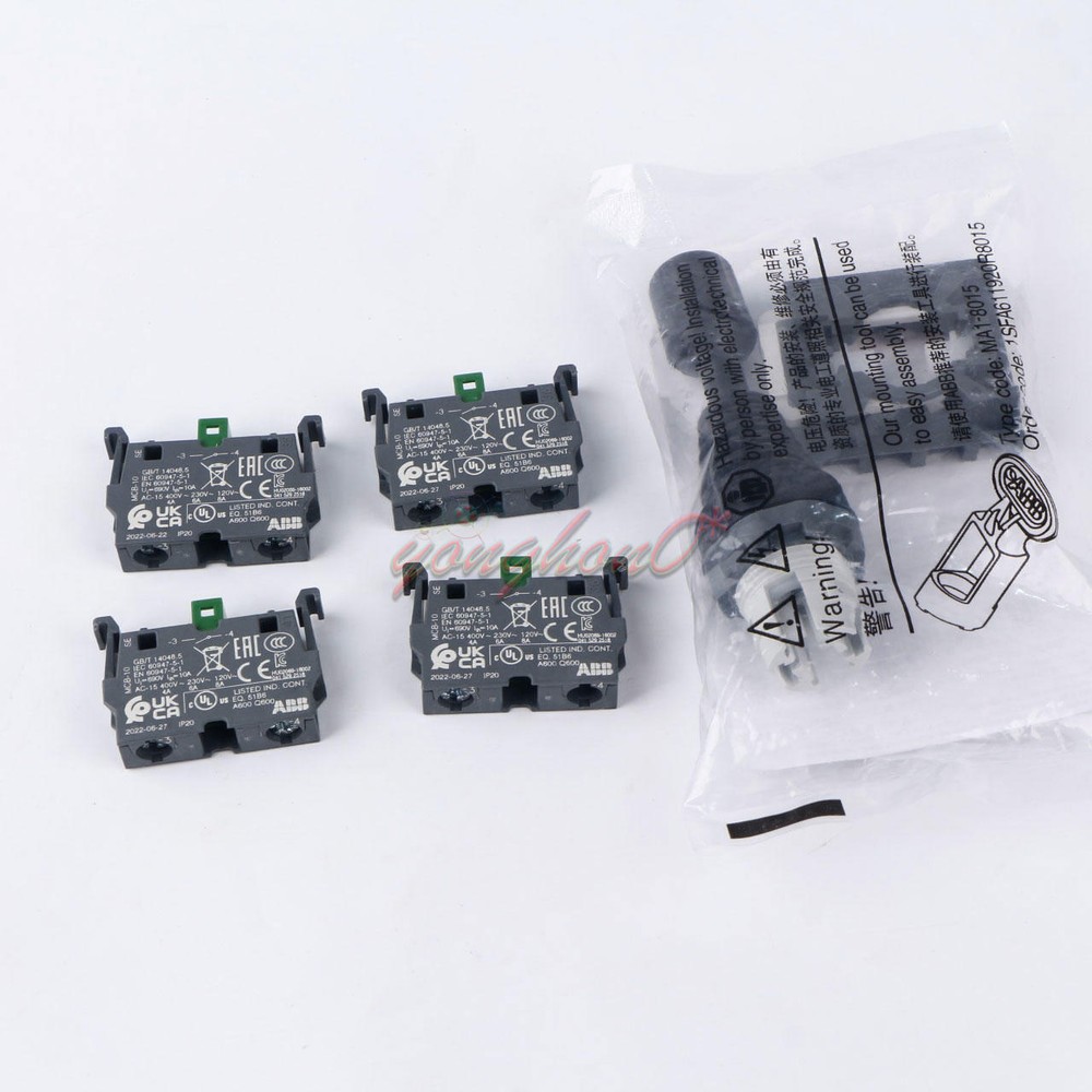 1Pcs ABB Control Joystick Switch MJS6-40B with 4 MCB-10 Contacts Reset Type NEW