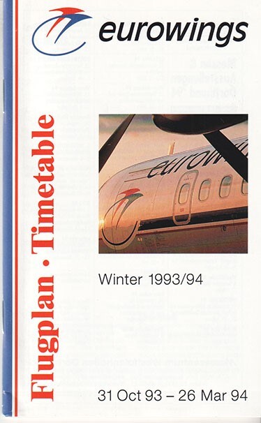 Eurowings timetable 1993/10/31