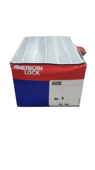 6-PACK American Lock Keyed Padlock 3/4 in Rectangle Silver A5202