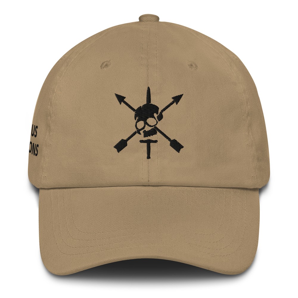 Nous Defions Embroidered Hat - text on right side of hat