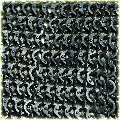 9mm Medium Chainmail Flat Riveted With Flat Washer Half sleeve shirt Halloween