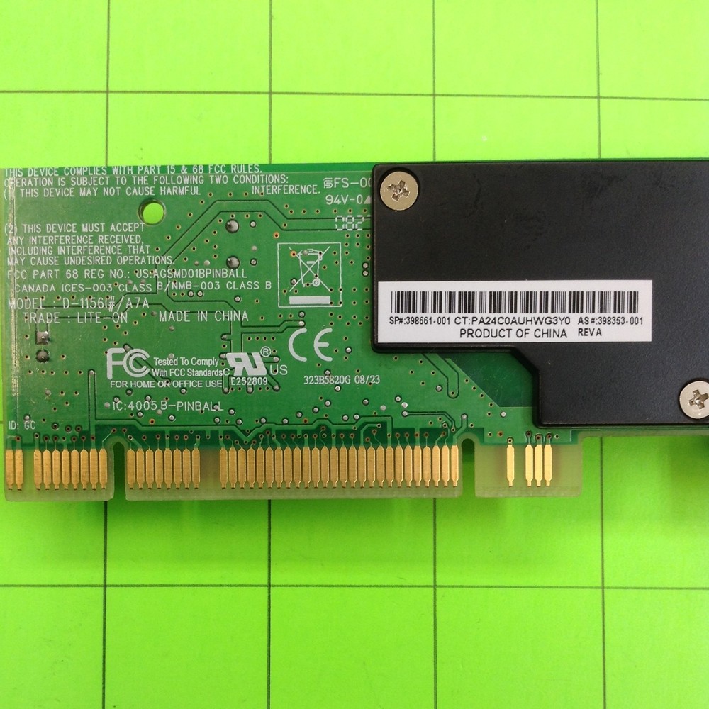 HP Compaq 431639-037 PC Computer Modem D-11561#/A7A LITE-ON