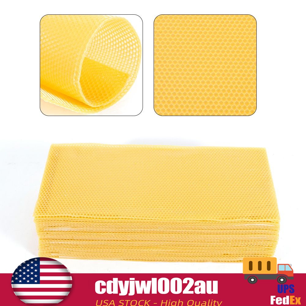 30 Honeycomb Sheets Bee Wax Foundation Beehive Frames for Beekeeping Brood Box