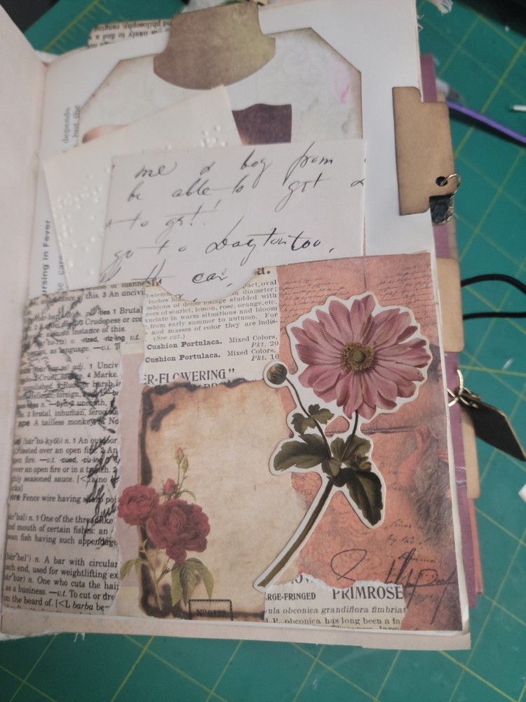 Floral Handmade Junk Journal Include Several Vintage Items
