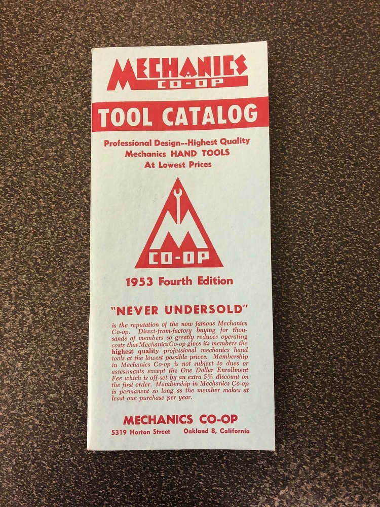 1953 Mechanics Co-Op TOOL CATALOG