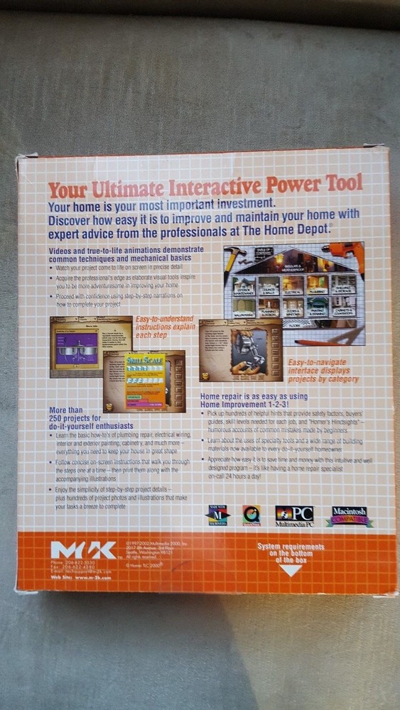 The Home Depot Home Improvement 1-2-3 - PC CD Computer Software Mac