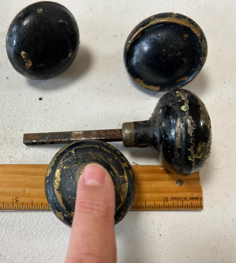 Vintage Brass Painted Door Knobs