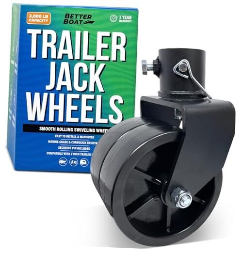Trailer Jack Wheel Replacement, 2000 lb Capacity, Two Wheels 2000LB Capacity