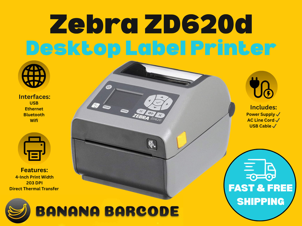 Zebra ZD620d Direct Thermal Label Printer Bundle | USB and Power Cable!🔥🖨