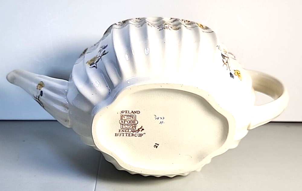 VINTAGE COPELAND SPODE BUTTERCUP PATTERN CHINA TEAPOT AND LID