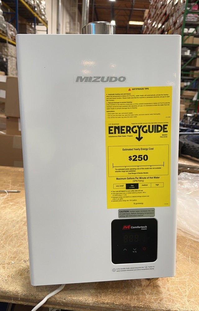 Used- 14L 4.3 GPM Tankless Water Heater Indoor Instant Hot Water 100,000 BTU