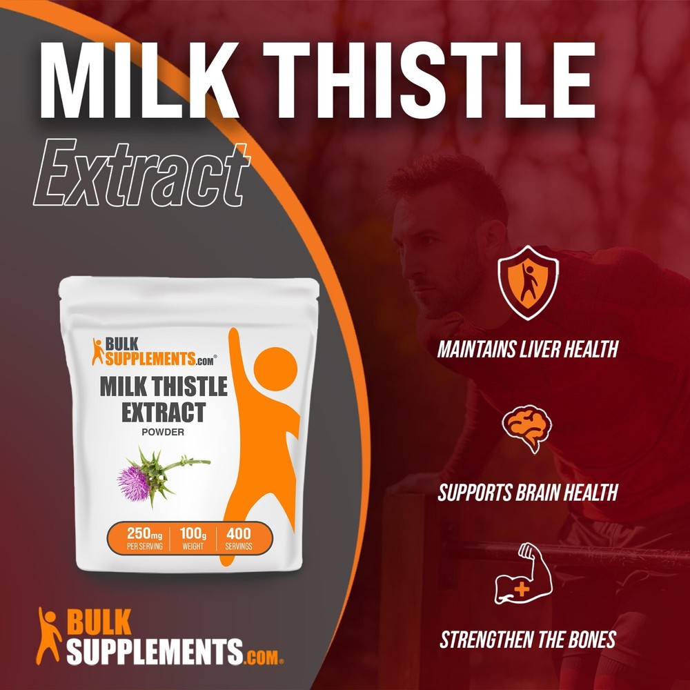 BulkSupplements Milk Thistle Extract Powder - Support Healthy Liver Function