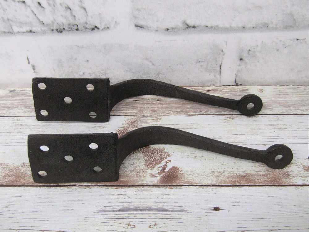 Pair Rustic Craftsman Style 6" Cast Iron Small Pull Handle w/Screws Door Cabinet