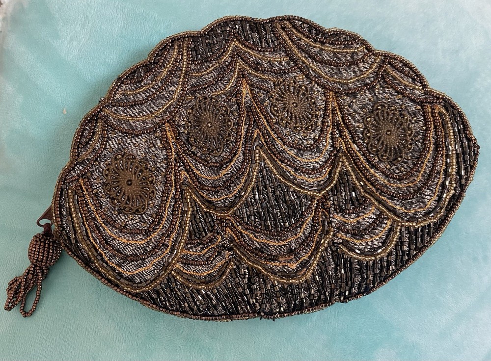 Hand Beaded Clutch Purse Andre Cellini